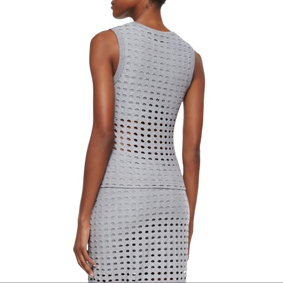 T by ALEXANDER WANG Netted Eyelet Jersey Skirt + Tank Matching Set - Picture 5 of 13